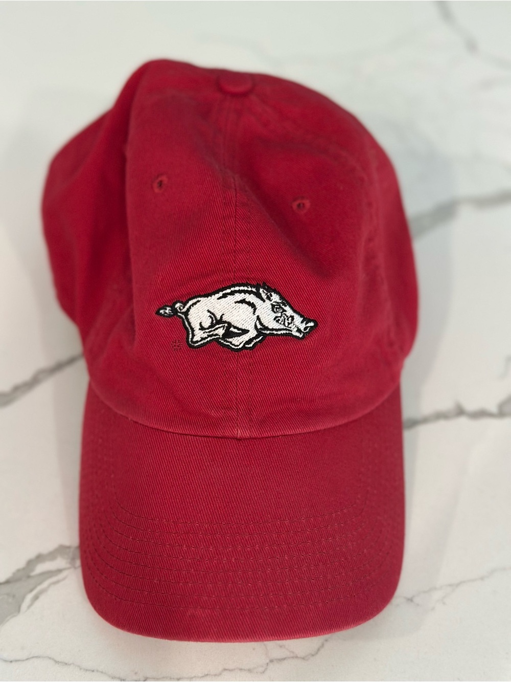 Nike Red Baseball Cap with Embroidered Razorback Logo